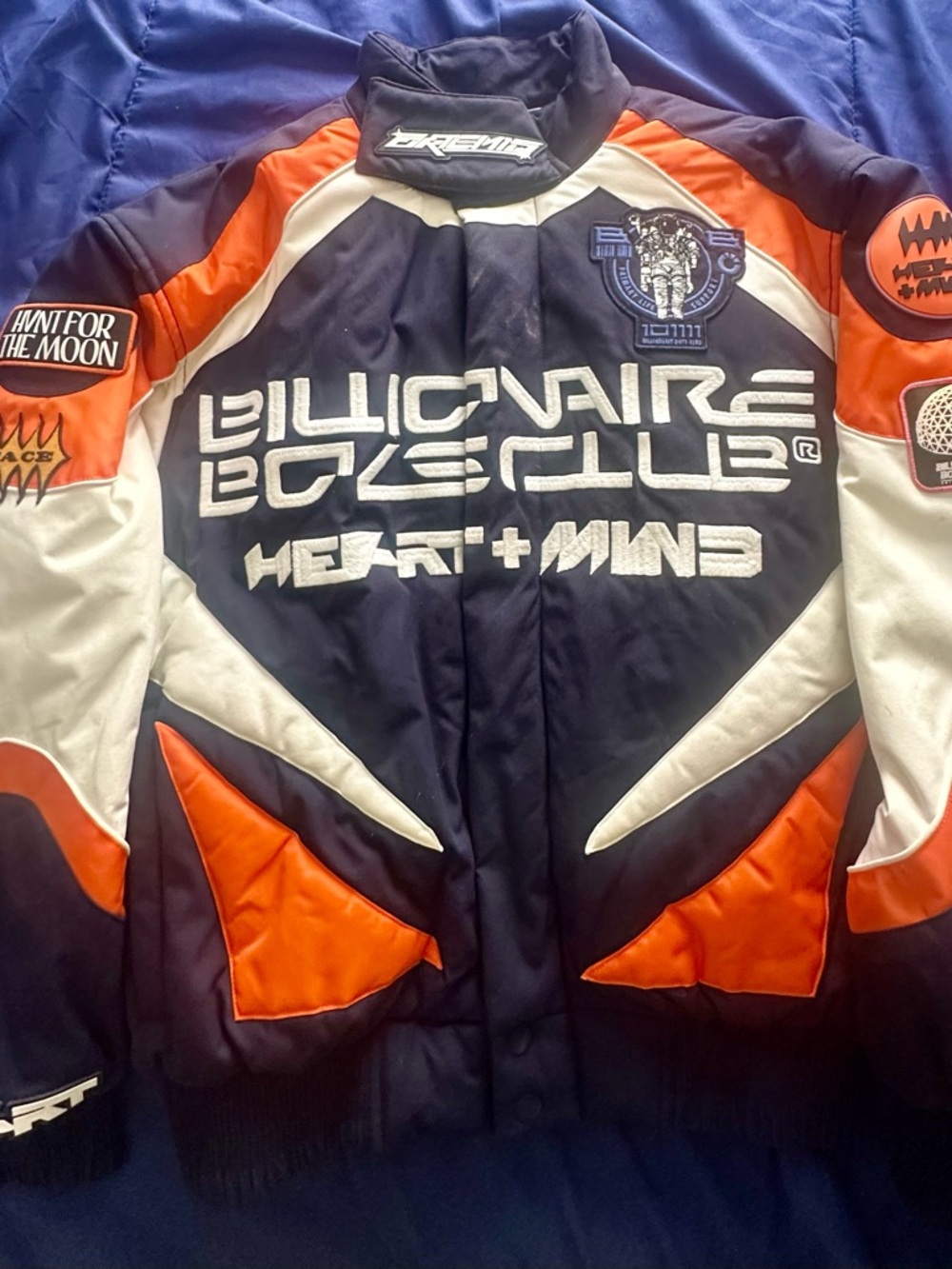 Billionaire Boys Club Navy, Orange & White Racing Jacket